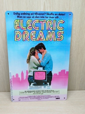 Electric dreams aluminum sign new, 1984 movie theme