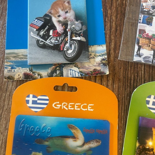 Souvenir magnets new, pack of 7 for Greece