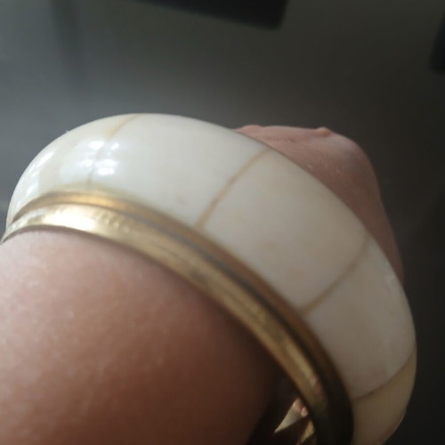 Vintage bracelet with bone 6.5 cm opening like new