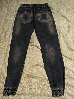 Jeans pants used with elastic, size M 38 10, blue