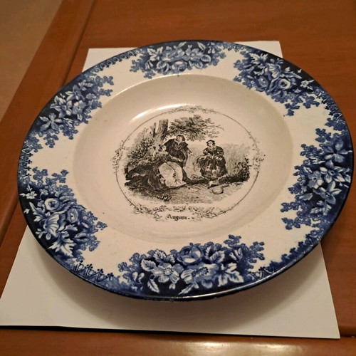 Decorative German porcelain plate hand-painted like new