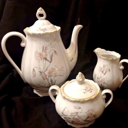 Haas & Czjzek 1792 vintage porcelain coffee set like new