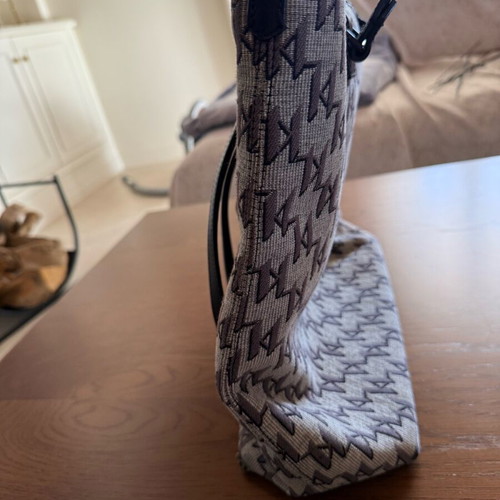 Karl Lagerfeld shoulder fabric bag like new, gray