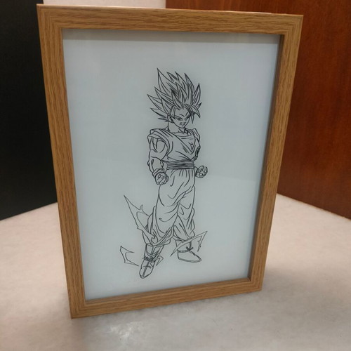 Dragon Ball LED Light Box Goku Super Saiyan frame new