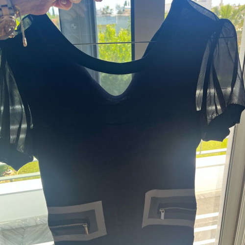 Karen Millen blouse with transparency and zipper like new, size M