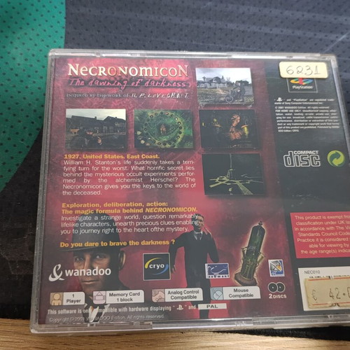 Necronomicon PS1 game, complete, good condition