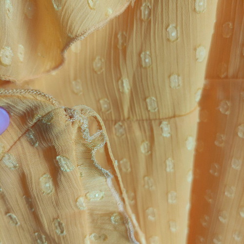 Yellow wrap dress Cubus like new with ruffles, size 38