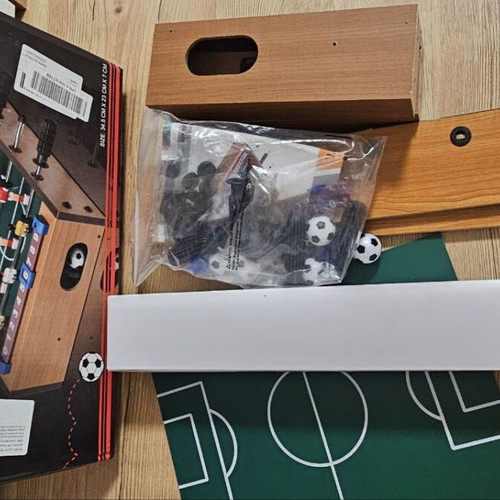 Mini wooden table football game new with 2 balls