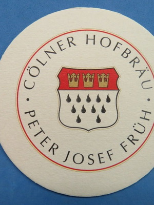 Beer Coaster Colner Hofbräu Peter Josef Fruh καινούργιο