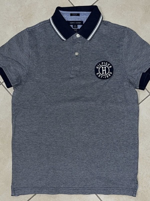 Tommy Hilfiger Slim Fit Polo Shirt Grey Melange size S like new