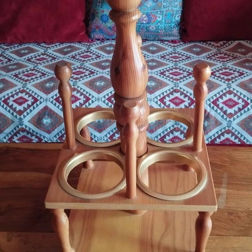 Wooden vintage boho drink holder new