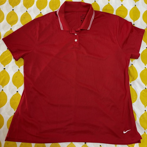 Nike Dri-Fit Polo shirt XL like new, red