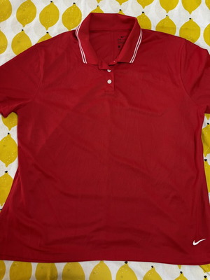 Nike Dri-Fit Polo shirt XL like new, red