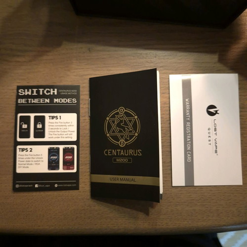 Lost Vape Centaurus M200 Full Kit like new with iJoy RDTA 5 and batteries