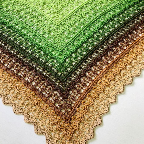 Knitted Vesna scarf new multicolor handmade