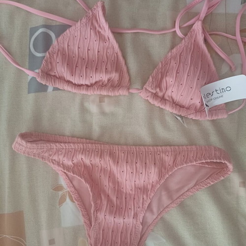 Celestino bikini with pareo, pink, size S