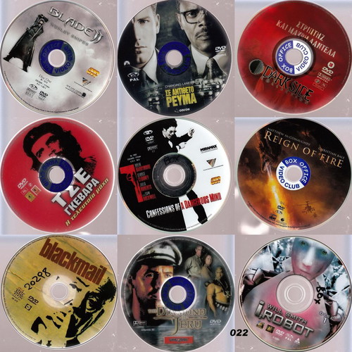 DVD pack of 9 used without covers with subtitles