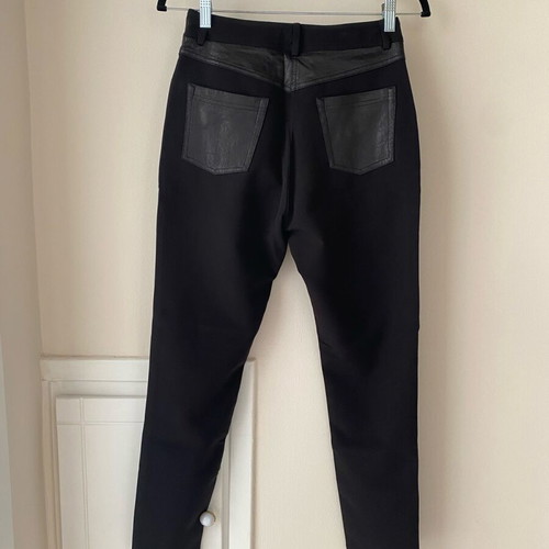 Black Mind Matter semi leather straight fit trousers size M like new