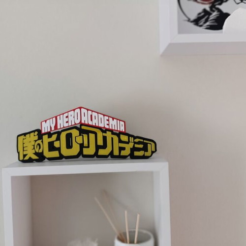 3D Printed Logo My Hero Academia new, three-dimensional decor
