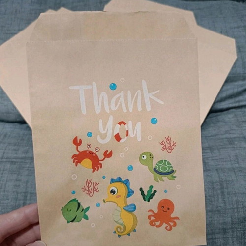 Thank You Paper Envelopes new, pack of 5 with stickers
