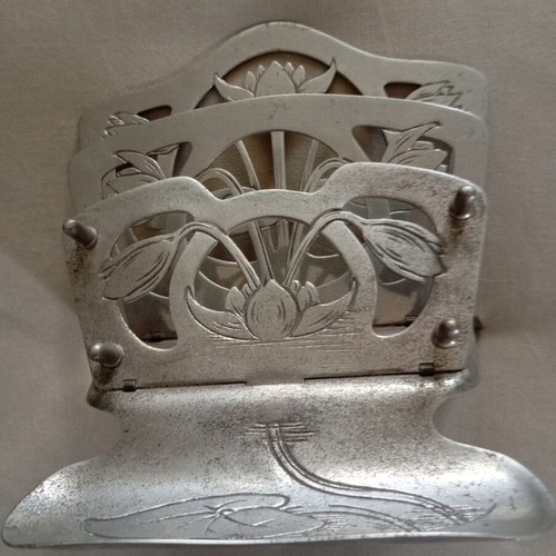 Iron letter holder used, vintage style, 16x13 cm