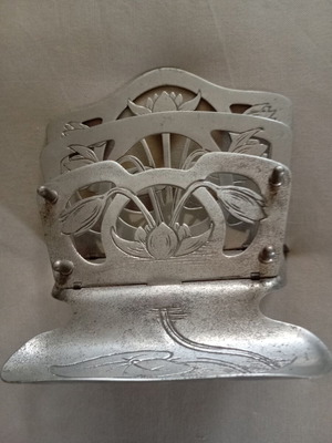 Iron letter holder used, vintage style, 16x13 cm