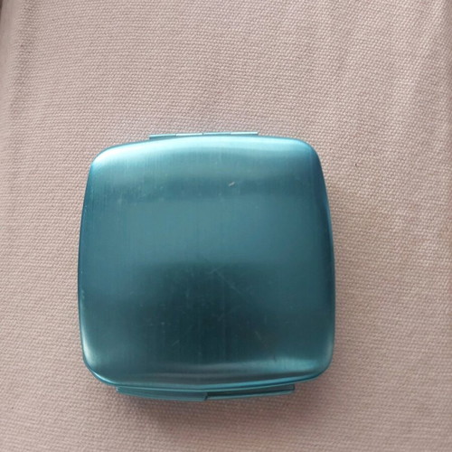 Square bag mirror like new, blue with star decoration