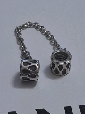 Charm Pandora αυθεντικό αλυσίδα ασφαλείας Raindrop σαν καινούργιο, ασημί