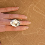 Ring with Swarovski stone adjustable new