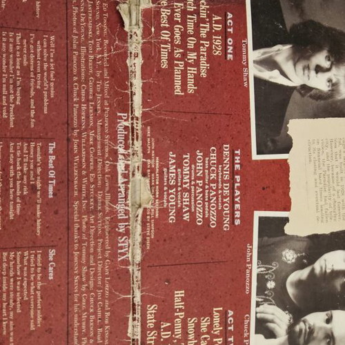 Styx Paradise Theatre vinyl record used, first Greek release 1981