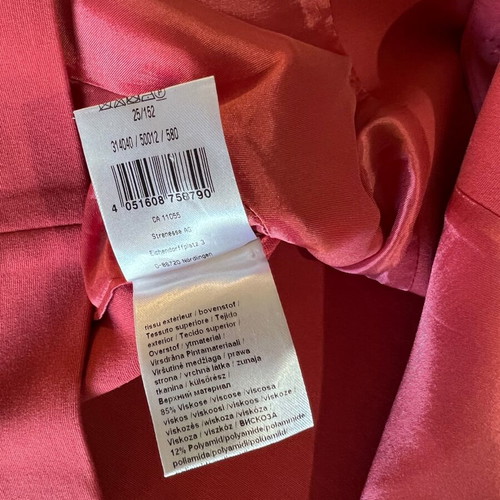 Strenesse women's jacket, fuchsia pink, collarless, minimalist design
