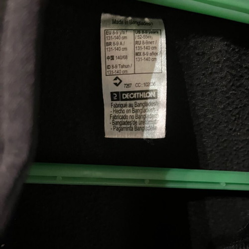 Decathlon fleece zipper jacket black like new for 8-9 years 131-140 cm