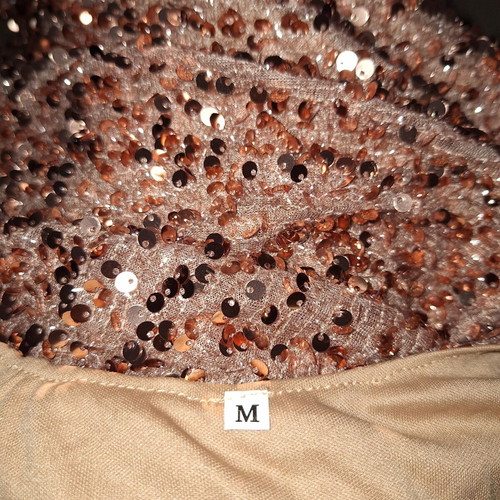 Rose gold sequin dress size medium new