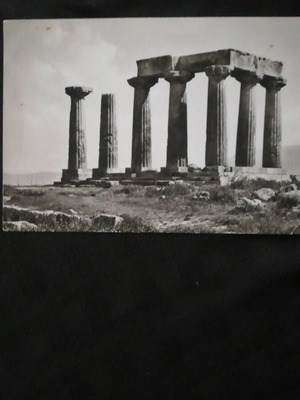 Postcard Old Corinth Temple of Apollo used