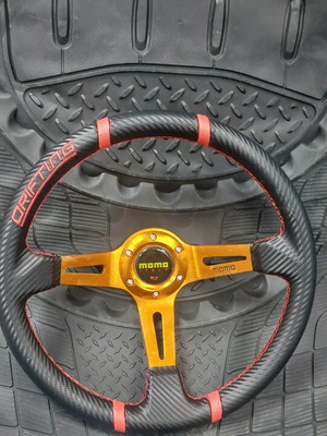 Deep car steering wheel new, synthetic leather
