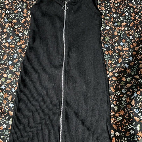 Bershka XS dress black new