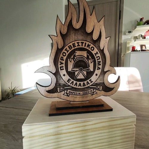 Handmade Fire Department Honor Plaque New