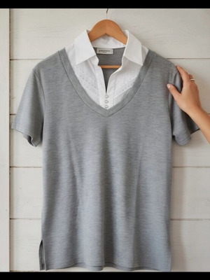 T-shirt like new, size XL, white and gray