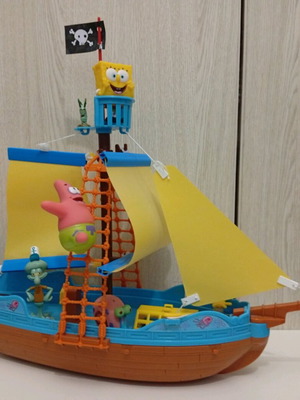 Spongebob Squarepants Μπομπ Σφουγγαράκης Πειρατικό Πλοίο Simba Toys μεταχειρισμένο