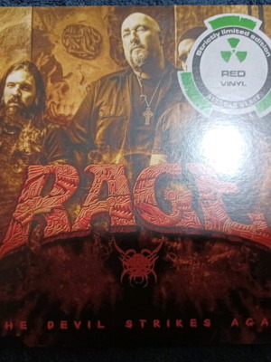 Rage / Destruction The Devil Strikes Again 7" red vinyl used
