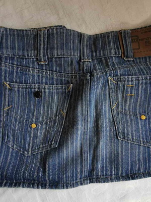 G-Star RAW denim mini skirt with vertical stripes