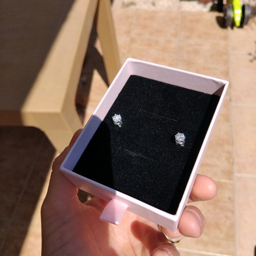 Moissanite silver earrings 0.5 carats new