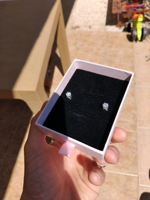 Moissanite silver earrings 0.5 carats new