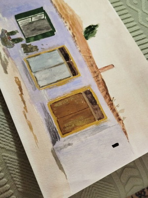 Handmade watercolor painting like new
