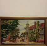Embroidery framed artwork used 60×40
