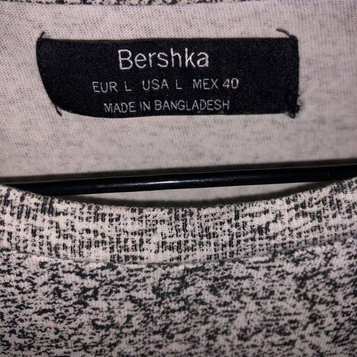 Bershka short-sleeve shirt Large black and white new