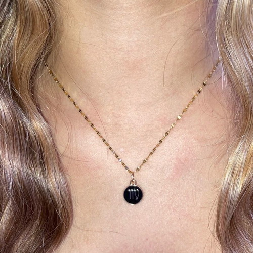 Zodiac jewelry new, gold-colored stainless steel