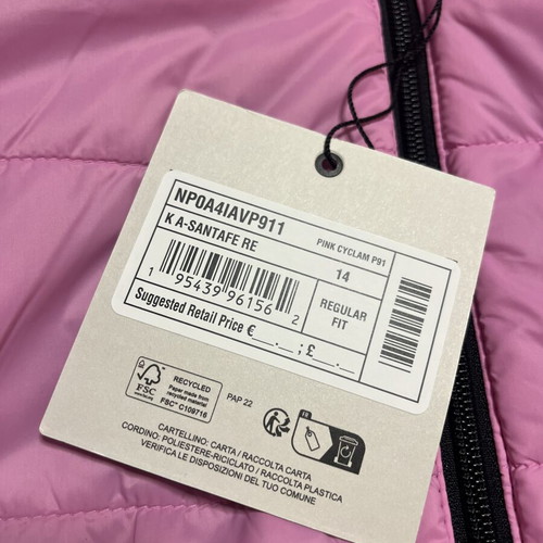 Napapijri reversible jacket for girls, 14 years, black and pink