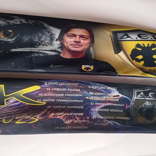 AEK Double-Sided Collectible Scarf 2022-2023 with Matias Almeyda and Roster