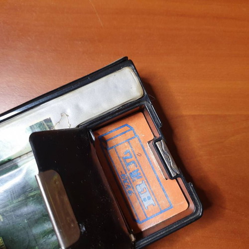 Japanese pencil case used with train theme 1950-1960